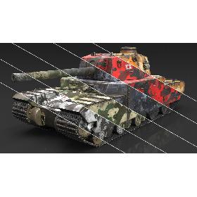 Type 2605 Super Heavy Tank Camouflages set 3D model